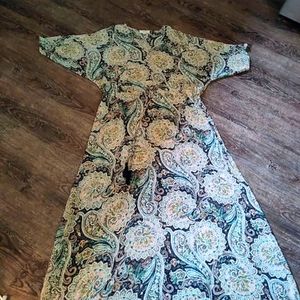 Anthropologie Freeway paisley flowy maxi dress